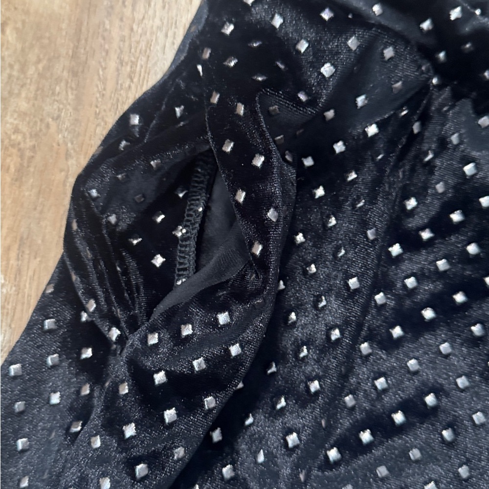 Show Me Your Mumu Pants Womens Small Studded Velvet Wide Leg High Rise Black - Picture 7 of 10